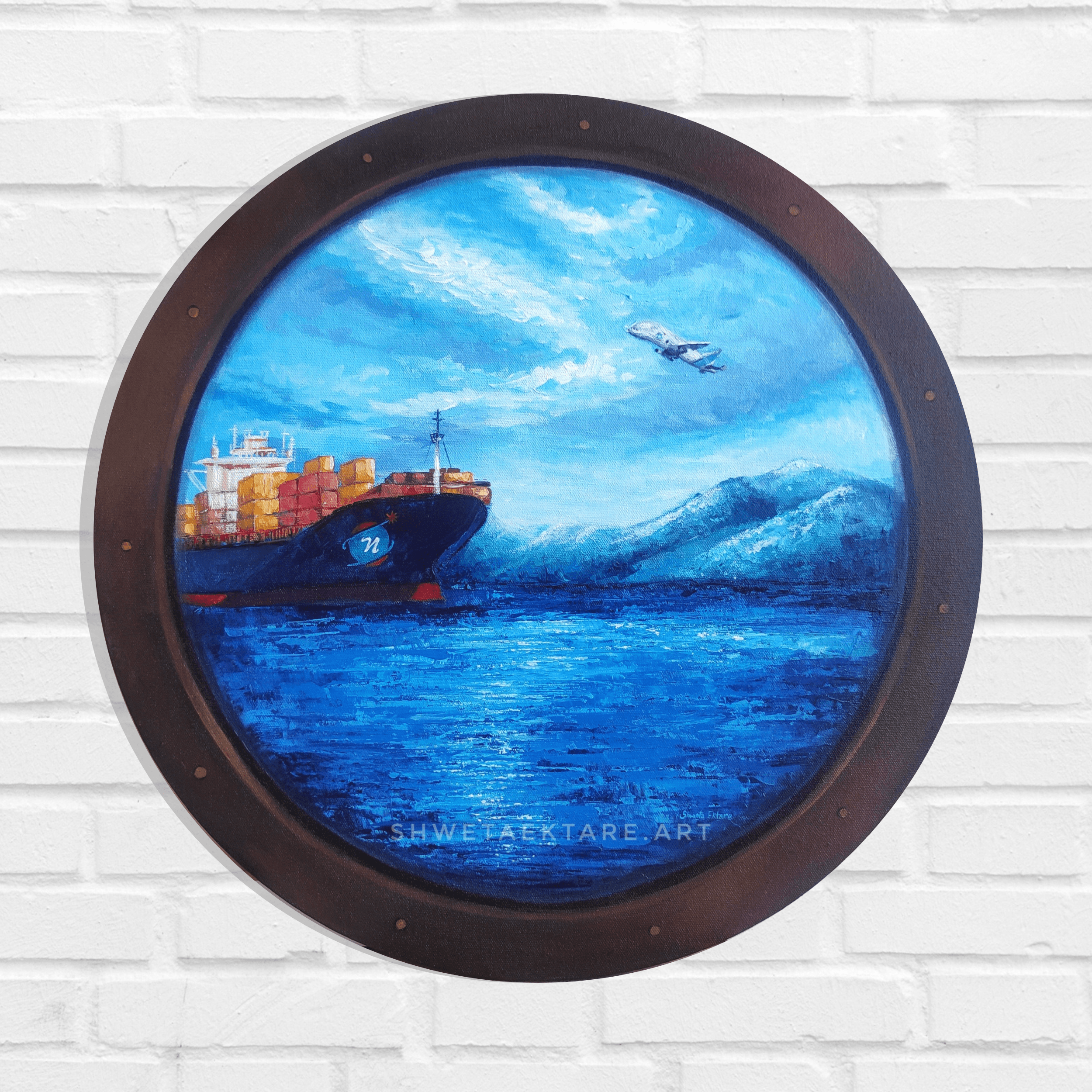 The painting was commissioned by N- Star Logistics on the occasion of their Office Anniversary.
The painting is created based on the vision and mission of the company and it should serve as a beautiful inspiration as well.
20 inches Diameter